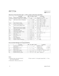 IRF7754TR Datenblatt Seite 2