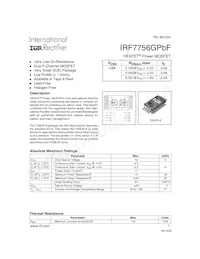 IRF7756GTRPBF Datenblatt Cover