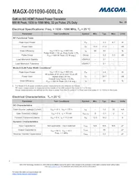 MAGX-001090-600L0S數據表 頁面 2