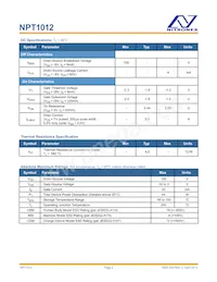 NPT1012B Таблица данных Страница 2