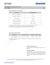 NPT2021 Datasheet Pagina 3