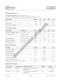 PTFA082201FV4R250XTMA1 Datasheet Pagina 2