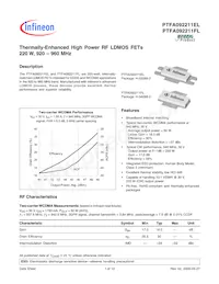 PTFA092211FLV4R250XTMA1 Datasheet Copertura