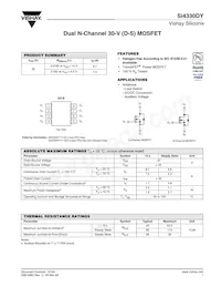 SI4330DY-T1-GE3數據表 封面