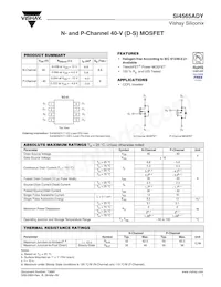 SI4565ADY-T1-GE3 Datasheet Cover