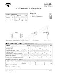 SI6544BDQ-T1-GE3 Datenblatt Cover