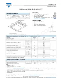 SIRA00DP-T1-GE3數據表 封面