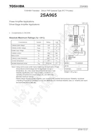 2SA965-Y Datasheet Copertura