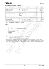 2SA965-Y Datasheet Pagina 2