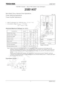 2SB1457 Datenblatt Cover