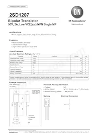 2SD1207S-AE Datasheet Copertura