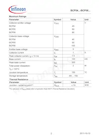 BCP5616E6327HTSA1 Datasheet Pagina 2