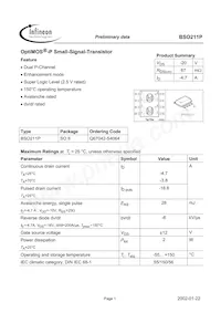 BSO211PNTMA1數據表 封面