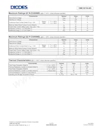 DMC3016LNS-7 Datasheet Pagina 2