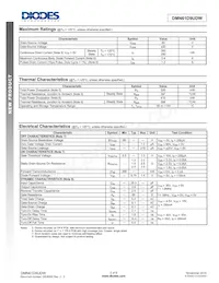 DMN61D9UDW-13 Datasheet Pagina 2
