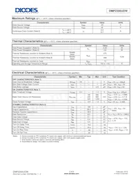 DMP2200UDW-13 Datasheet Page 2