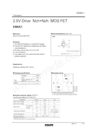 EM6K1T2R Datasheet Cover