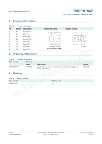 PMDPB70XP Datasheet Pagina 2