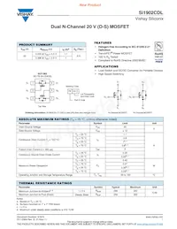 SI1902CDL-T1-GE3數據表 封面