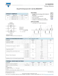 SI1922EDH-T1-GE3數據表 封面