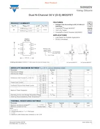 SI3932DV-T1-GE3 Datasheet Cover