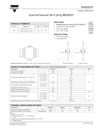 SI4932DY-T1-GE3數據表 封面