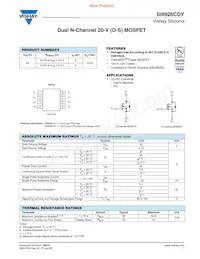 SI9926CDY-T1-E3 Datenblatt Cover