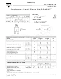 SUD50NP04-77P-T4E3 Datenblatt Cover