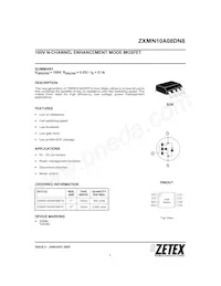 ZXMN10A08DN8TC Datenblatt Cover