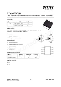 ZXMN3F31DN8TA Datenblatt Cover