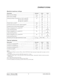 ZXMN3F31DN8TA數據表 頁面 2