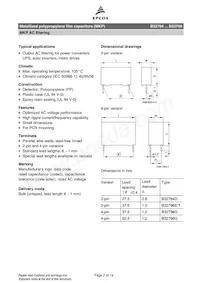 B32798G8266J000 Datasheet Pagina 2