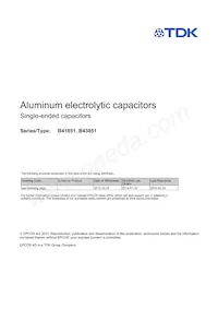 B41851A6338M000 Datasheet Copertura