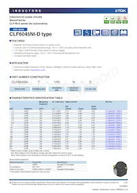 CLF6045NIT-151M-D Datasheet Cover