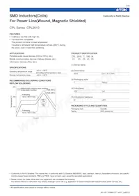 CPL2510T4R7M Datasheet Copertura