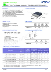 TFM201610GHM-R68MTAA Datasheet Copertura