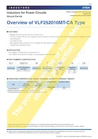 VLF252010MT-R68N-CA Datasheet Pagina 3