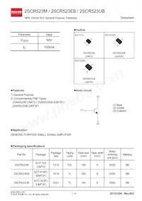 2SCR523EBTL Datasheet Cover