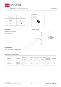 2SD2661T100 Datasheet Copertura