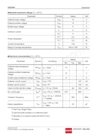 2SD2661T100 Datasheet Pagina 2