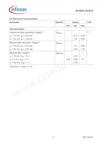 BCW60FFE6327HTSA1 Datasheet Pagina 4