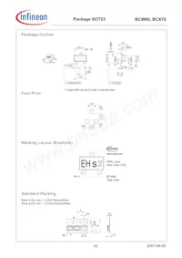 BCW60FFE6327HTSA1 Datasheet Pagina 10