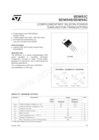 BDW93C Datenblatt Cover