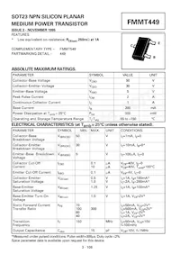 FMMT449TC Datenblatt Cover