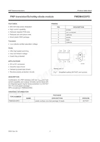 PMEM4020PD Datasheet Pagina 2