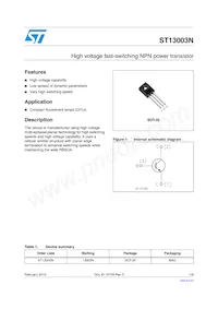 ST13003N Datasheet Copertura