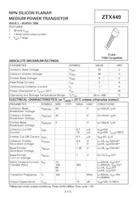 ZTX449STOB Datasheet Copertura