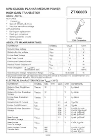 ZTX688BSTOB Datasheet Copertura