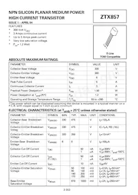 ZTX857STOB Datasheet Copertura