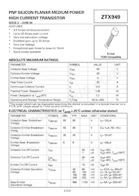 ZTX949STOB Datasheet Copertura